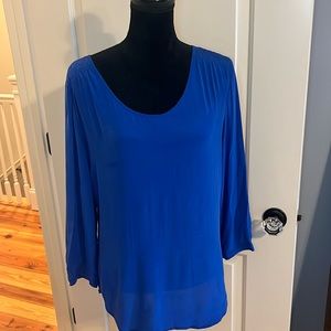 Gorgeous sapphire blue silk blouse